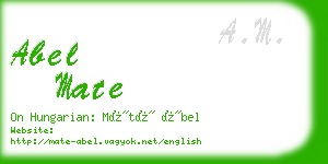 abel mate business card